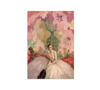 Jean-Gabriel Domergue Famous Painting Print on Canvas. Young Girl in Bloom. Wall Art Picture for Living Room Office Decor. Reproductions 105x70cm Unframed