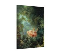 Jean Honore Fragonard The Swing Canvas Print - French Vintage Wall Art 18x24inch 45x60cm (Vertical) / 1.25inch 3.175cm