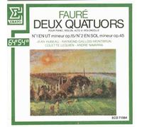 Jean Hubeau - Fauré: Piano Quartets 1, 2 - FIRST EDITION