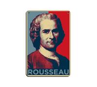 Jean Jacques Rousseau Original Art Tin Sign Vintage Metal Pub Club Cafe Bar Home Wall Art Decoration Poster Retro 8x12inch(20x30cm)