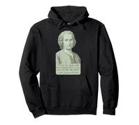 Jean-Jacques Rousseau Portrait and Quote Pullover Hoodie