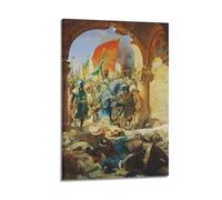 Jean Joseph Benjamin Constant Painter Masterpiece Poster The Entry of Mehmet II Into Constantinople Wall Art Picture Painting Canvas Prints Artworks Bedroom Living Room Decor 20x30inch(50x75cm)