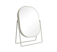 Jean & Len 20x27cm Iron Vanity Mirror - Heavy Duty & Scratch Resistant - Matte & Stylish Finish - 3x Magnification Back - Oval Small Mirror
