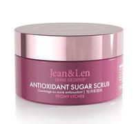 Jean & Len Antioxidant Sugar Scrub Peony & Lychee, for a Fragrant Cleansing Experience, with Rich Oils, High-Quality Jar, Sugar Scrub without Parabens & Silicones, 200 ml