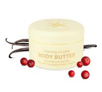 Jean & Len Body Butter Cranberry & Vanilla, Provides the Skin with Sufficient Moisture, Delicate Melting Texture, Exhilarating Sweet Fragrance, Vegan Formulation, Parabens & Silicone-Free, 200 ml