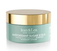 Jean & Len Exfoliating Sea Salt Scrub Rosemary & Ginger, for a fragrant cleansing experience, with rich oils, elegant jar, salt-oil scrub without parabens & silicones, 200 ml