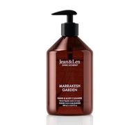 Jean & Len Hand & Body Cleanser Marrakech Garden, para una experiencia de limpieza perfumada, jabón corporal y de manos en frasco selecto, aroma elegante, vegano, 500 ml