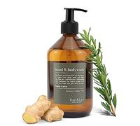 Jean & Len Hand & Body Wash Rosemary & Ginger, Glass Bottle, 500 ml