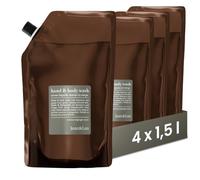 Jean & Len Hand & Body Wash Rosemary & Ginger, Refill, 4 x 1.5 L | Cleanses and cares for the skin with a spicy-fresh scent. Practical refill pack, free from silicones and parabens
