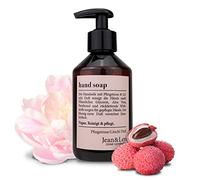 Jean & Len hand soap peony & lychee, gently cleanses hands, liquid soap in pump dispenser for supple, soft hands, delicate floral fragrance, without parabens & silicones, vegan, 250 ml