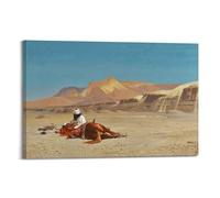Jean Leon Gerome Great Works of Art The Arab And His Steed Poster Canvas Wall Art Scroll Picture Print Living Room Walls Decor Homes 12x18inch(30x45cm)