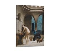 Jean-Leon Gerome (Moorish Bath) Classic Famous Painting Canvas Wall Art Poster Versatile Print Wall Art Home Decor for Living Room Bedroom 12x18inch(30x45cm)