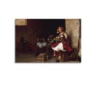Jean Leon Gerome Painter's Artwork The Bashi Bazouk Singing Posters Print Photo Art Canvas Home Decorative Bedroom Modern Decors 20x30inch(50x75cm)