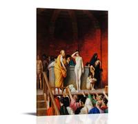 Jean-Leon Gerome Works《The Slave Market in Ancient Rome》Printing Posters Vintage Scroll Canvas Wall Painting Art Print Decor for Cozy Home Interior 20x30inch(50x75cm)