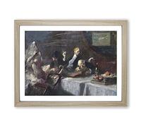 Jean Louis Forain A Night at Maxims Classic Painting Framed Wall Art Print, Ready to Hang Picture for Living Room Bedroom Home Office Décor, Oak A2 (64 x 46 cm)