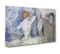 Jean Louis Forain In the Wings Canvas Print | Gallery Wrapped 30mm Frame Wall Art | 24x16 inches | Ready to Hang | Classic Picture | Living Room Bedroom Lounge Office