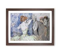 Jean Louis Forain In the Wings Classic Painting Framed Wall Art Print, Ready to Hang Picture for Living Room Bedroom Home Office Décor, Walnut A3 (46 x 34 cm)