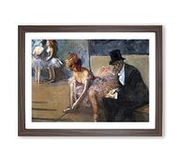 Jean Louis Forain The Admirer No.2 Classic Painting Framed Print | A3 Walnut Framed Wall Art | Ready to Hang | Classic Historical Picture | Living Room Bedroom Lounge Office
