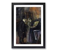 Jean Louis Forain Viewing Paintings Framed Wall Art Print A2 Black