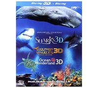 Jean-Michel Cousteau's Film Trilogy: Dolphins & Whales/Sharks/Ocean Wonderland (Blu-ray 3D + Blu-ray) [Region Free]