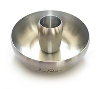 Jean Patrique Brushed Stainless Steel Olive Tapas Dish With Central Well Modern Serving Bowl For Olives Snacks And Party Dining