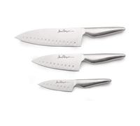 Jean-Patrique Chopaholic Oriental 3 Piece Chef's Knife Set - Razor Sharp Single Forged from Stainless Steel for Maximum Precision and Hygiene