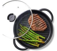 Jean-Patrique Divided Stove Top Grill, Lazy Pan - Divided Frying Pan with Multi Sections for Gas, Electric, Induction & Oven, 10.6" Diameter