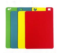 Jean Patrique Flexible Colour Coded Plastic Chopping Board Set Of 4 Non Slip Antibacterial Dishwasher Safe Kitchen Prep Boards