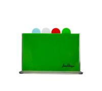 Jean-Patrique Plastic Chopping Board Set 4Pc Colour Coded Antibacterial Boards With Storage Case Kitchen Food Prep