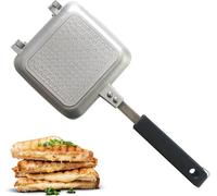 Jean-Patrique Silver Ceramic Toasted Sandwich Maker - Non-Stick Ceramic Plate, Compact Grill For Crispy Sandwiches For Kitchen