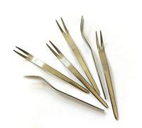 Jean-Patrique Stainless Steel Cocktail and Appetiser Forks 6 Peice Set | Tableware Cutlery Mini Cakes Olives Seafood Forks