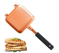 Jean-Patrique Stovetop Toastie Maker - Copper Ceramic Panini Press - Non-Stick Grilled Cheese Maker for Indoors and Outdoors - Durable Panini Grill Press