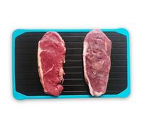Jean Patrique Thawtful Defrosting Meat Tray Fast 5X Thawing Cast Aluminium Non Slip Safe Defrost Plate For Meat Fish And Poultry