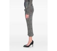 Jean Paul Gaultier Body Shadow checked midi skirt - Grey XS-M
