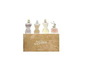 Jean Paul Gaultier Miniatures Gift Set 6ml Scandal Eau De Parfum + 6ml Divine Eau De Parfum + 6ml Classique Eau De Toilette + 6ml La Belle Eau De Parfum