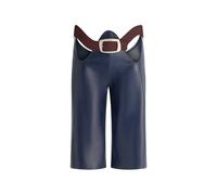 Jean Paul Gaultier The Cut-Out bermuda leather shorts - Blue 38-40