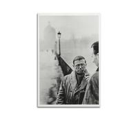 Jean-Paul Sartre Henri Cartier Bresson Decorative Painting Print Canvas Wall Art Living Room Bedroom Posters Painting 08x12inch(20x30cm)