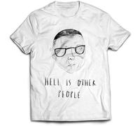 Jean-Paul Sartre T Shirt Hell is Other People Existentialism France M White