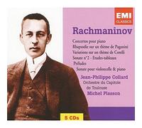 Jean-Philipps Collard - Rachmaninov:Complete Piano Concertos No.s 1-4,Piano Sonata No. 2, Etudes Tableaux, Op. 33 & 39, Rhapsody on a Theme of Paganini, Corelli Variations, Violin Sonata - 5CD SET