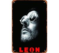 Jean Reno 1994 Leon The Professional Movie Metal Tin Sign Vintage Sign for Bars Wall Decor Retro Style Plaque 8x12 Inch
