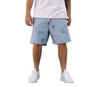 Jean Shorts Mens Ripped Stretch Soft Washed Distressed Rolled Casual Streetwear Biker Bermuda Shorts Vintage Regular Fit Classic Denim Pants Denim Regular Summer-Fit Jorts Distressed Half Pants