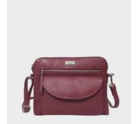 'JEAN' Soft Pebble Grain Real Leather Crossbody Bag Assots London Pink One Size