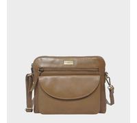 'JEAN' Vegetable Tanned Real Leather Crossbody Bag Assots London Tan One Size