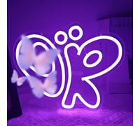 Jeanchrl Olivia Neon Signs OR Neon Light Sign Dimmable LED Signs for Wall Decor Purple Light Up Signs for Bedroom Living Room College Dorm Girls Room Wall Art Gift for Fans Teen