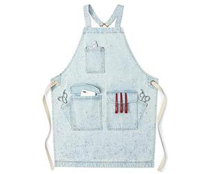 Jeanerlor - Cotton Denim Apron with Pockets Cooking Kitchen Hairdressing Aprons for Women & Men 2 Size - Blue - Medium