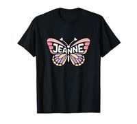 Jeanne Butterfly - Personalized Cute Name Word Art T-Shirt