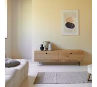 Jeanne - Solid oak TV unit 160 cm Natural