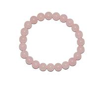Jeannieparnell 014RQ - Beautiful 8mm Rose Quartz Gemstone Bead Bracelet