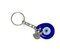 Jeannieparnell 107 3cm Lucky Evil Eye & Angel Charm Keyring Bag Hanger Handmade