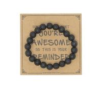 Jeannieparnell N459 - Sometimes you forget you're awesome so this is your reminder 8mm Lava Stone Bead Bracelets